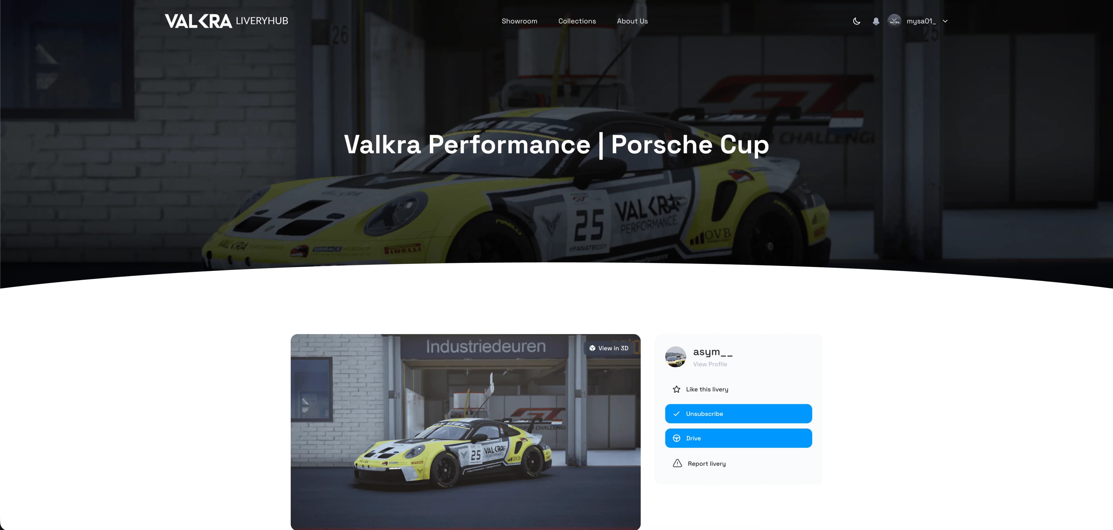 Valkra Liveryhub livery browser