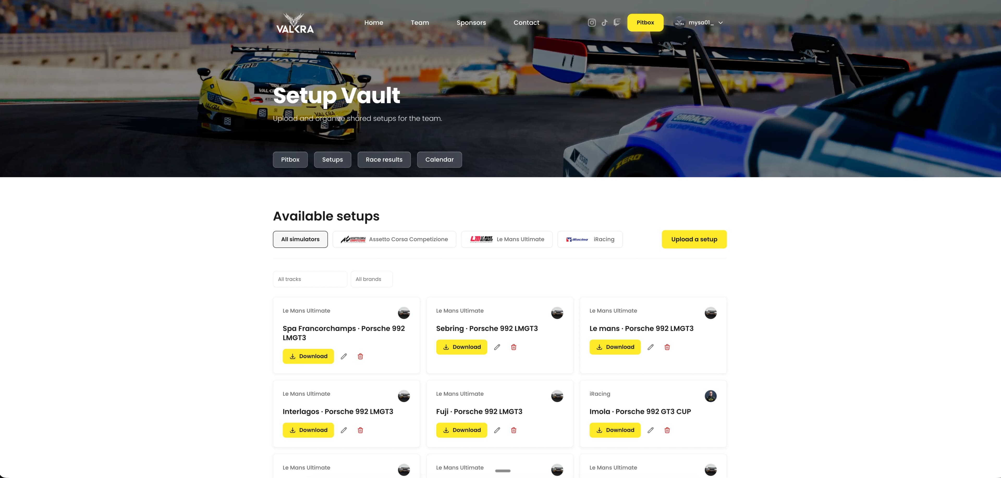 Setup uploads